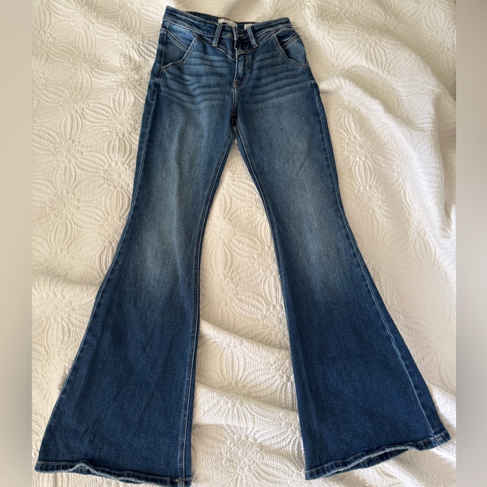 KanCan Medium Blue Wide Leg Jeans